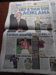 Sözcü Gazetesi - 15 Haziran 2013 - UEFA'dan Şok Açıklama - Felipe Melo Bilmecesi - Gezi Eylemleri - Recep Tayyip Erdoğan - Futbolcu Okan Buruk'un Eşi Haç Kolye Taktı - Uğur Dündar