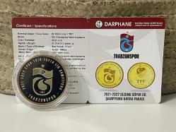 2022 - Trabzonspor 2021-2022 Sezonu Süper Lig Şampiyonu Hatıra Parası - Sertifikalı