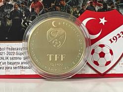 2022 - Trabzonspor 2021-2022 Sezonu Süper Lig Şampiyonu Hatıra Parası - Sertifikalı