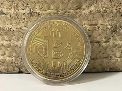 Bitcoin Hatıra Parası - Altın Rengi - Çil