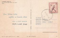 1967 Uçak 10 Kuruş tek pullu,BÜYÜK EFES OTELİ İZMİR Damgalı Sultanahmet Camii Kartpostalı.