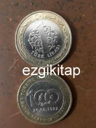 1 türk lirası madeni (büyük taarruz 100. yıl anısına)  (2 adet)