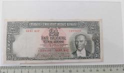 2.EMİSYON 1.TERTİP 2,5 İKİ BUÇUK TÜRK LİRASI SERİ A17 129426 NOLU NATÜREL ÇOK ÇOK TEMİZ KAĞIT PARA EN NADİRİ