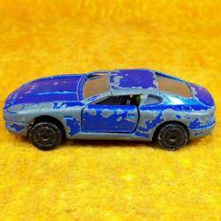 VINTAGE MAJORETTE ASTON MARTIN DB7 No.229  ECH 1/60 MAVİ RENKLİ METAL OYUNCAK ARABA , HÂLİYLE