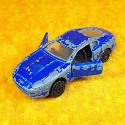VINTAGE MAJORETTE ASTON MARTIN DB7 No.229  ECH 1/60 MAVİ RENKLİ METAL OYUNCAK ARABA , HÂLİYLE