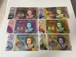 Kraliçe Elizabeth - Pitcairn Adaları 6 lı Hatıra Fantezi Kağıt Paraları - Çil kondisyon