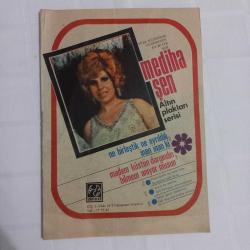 Adamo / Hey Dergisi Posteri + Mireille Mathieu haberi ve Mediha Şen reklamı