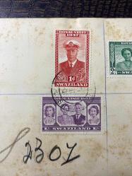 1947 Kraliyet Ziyareti İngiliz Sömürge İlk Gün Zarfı Tam Seri Pulları ve Özel Gün Damgalı Royal Visit 1947 FDC SWAZİLAND Commonwealth