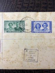 1947 Kraliyet Ziyareti İngiliz Sömürge İlk Gün Zarfı Tam Seri Pulları ve Özel Gün Damgalı Royal Visit 1947 FDC SWAZİLAND Commonwealth