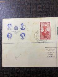 1947 Kraliyet Ziyareti İngiliz Sömürge İlk Gün Zarfı Tam Seri Pulları ve Özel Gün Damgalı Royal Visit 1947 FDC BASUTOLAND Commonwealth