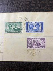 1947 Kraliyet Ziyareti İngiliz Sömürge İlk Gün Zarfı Tam Seri Pulları ve Özel Gün Damgalı Royal Visit 1947 FDC BASUTOLAND Commonwealth