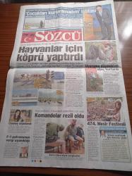 Sözcü Gazetesi - 28 Nisan 2014 - Şampiyon Fenerbahçe - Ersun Yanal - İsmail Kartal - 474. Mesir Festivali - George Clooney - Volkan Konak - Hadise - Reza Zarrab Cari Açığı Recep Tayyip Erdoğan'ın Emriyle Kapatmış - Bilal Erdoğan - Askerleri 5 Kuruşa Muhtaç Ettiler