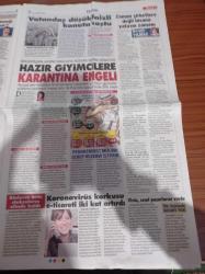 Sözcü Gazetesi - 17 Mart 2020 - Dünya Zor Günler Yaşıyor Virüs Sporu Da Vurdu - Fatih Terim'i Haklı Çıkaran Gerçekler- Karantina Gunleri- Trump Aşı Bulan Alman Firmasına 1 Milyar Dolar Teklif Etti - Camilerde Cemaatle Namaza Ara Verildi - Vaka Sayısı 47 Oldu