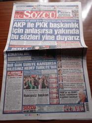 Sözcü Gazetesi - 17 Ocak 2016 - Son Karar Robin Van Persie - Timsah Arena Açıyor - Canlı Yayında Tabanca Şoku - AKP İle PKK Başkanlık İçin Anlaşırsa Yakında Bu Sözleri Yine Duyarız - Bülent Arınç Sayın Öcalan Demeyi De PKK Bayrağı Açmayı Suç Olmaktan Biz Çıkardık - Sadettin Tantan