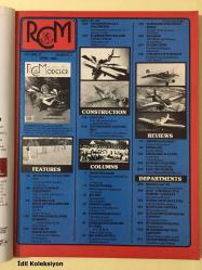 RC Modeler Radio Control Airplanes Flying Electrical - April 1990 - Vintage Magazine - İngilizce Uzaktan Kumandalı Model Uçak Dergisi - Construction : Easy 200 - Supermarine Spitfire MK I - American Eaglet - Prazi Mill & Latte - Flybaby Electric - Electro Streak