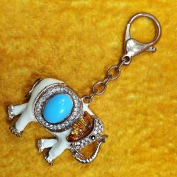 ÇOKLU TAŞLI METAL FİL ANAHTARLIK