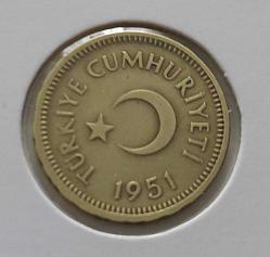 1951 YILI ORJİNAL MADENİ PİRİNÇ 10 ON KURUŞ YY2SS1A ÇİL EN NADİR TARİHLİSİ