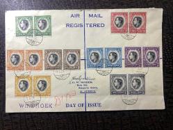 1937 Kraliyet Ziyareti İngiliz Sömürge İlk Gün Zarfı Tam Seri Pulları ve Özel Gün Damgalı Royal Visit 1937 FDC BASUTOLAND Commonwealth