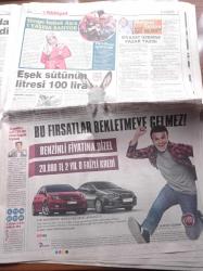 Milliyet Gazetesi - 7 Ekim 2012 - Felipe Melo'ya Şok Protesto - Fernando Muslera Ne Yapsın - Neşet Ertaş - Kenan İmirzalıoğlu - Van Depreminin Simgesi Azra Bebek 1 Yaşında - Beşar Esad'ın Koltuğuna El Şara Otursun