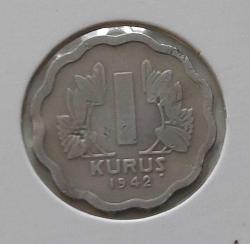1942 BİR 1 KURUŞ TIRTIKLI PAPATYA ORİJİNAL 1N2EE1 NADİR