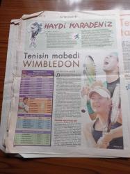 Cumhuriyet Spor Gazetesi - 26 Haziran 2007 -  Manken Tuğba Özay'ın Spor Reçetesi - Rüştü Reçber - 2007 Dünya Starları Dünya Kupası - Murat Canbaş - Suat Çelen- İbrahim Kutluay ve Demet Şener - Galatasaray İyi Yönetilmiyor - Londra'da Tenis - Atların Gece Hayatı - Faruk Süren