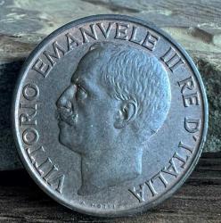 İtalya 10 Centesimi 1923 'Kral Vittorio Emanuele III Görselli' Orjinal Madeni Para - ÇİL (UNC)