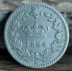 İtalya 20 Centesimi 1894 'Kral Umberto I Dönemi' Orjinal Madeni Para - ÇÇT