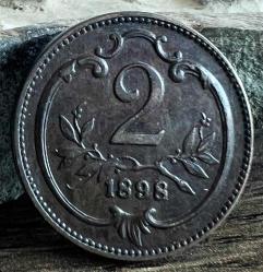 Avusturya - Macaristan 2 Heller 1898 'Kral Franz Joseph I Dönemi' Orjinal Madeni Para - ÇÇT+