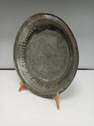 Antika Osmanlı Yazılı Bakır Tabak