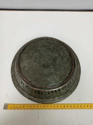 Antika Osmanlı Yazılı Bakır Tabak
