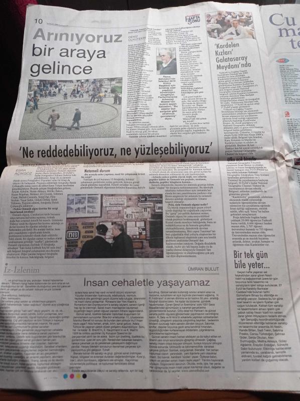 Cumhuriyet Haftasonu Gazetesi 19 Eylül 2009 Sayı 173 Zeki  