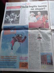 Milliyet Pazar Gazetesi - 15 Aralık 2002 -  Senfonik Queen İşbaşında - Erkek Mezdeke -Şimdi Yemek Zamanı- Şevval Sam - Mehmet Gürs - Ekonomist Güngör Uras - Solcu Şair Hüseyin Salih Ecer - Türkiye İşçi Partisi- Ülkü Tamer - İlber Ortaylı - Yasemin Çongar