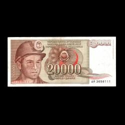 YUGOSLAVYA (1987) - 20.000 Dinar (ÇT 7,0/10) 