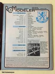 RC Modeler Radio Control Airplanes Flying Electrical - August 1984 - Vintage Magazine - İngilizce Uzaktan Kumandalı Model Uçak Dergisi - Construction : Fairey Junior - Omega - Buzzard Bombshell - Grumman American Cougar - AR1 - Blue Bottle - Stephens Akro - Colibri MB 2 - Born Free - Gloster Gamecock II - Miss Kat Brat - Bambi - Tiger Moth - Cook 45 Riser