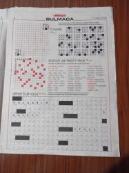 Milliyet Bulmaca Gazetesi - 11 Kasım 2006 - Sibel Kekilli Fotoğrafı - Mehmet Okur Fotoğrafı -  Türkan Şoray Fotoğrafı - Cüneyt Arkın Fotoğrafı - Hülya Avşar Fotoğrafı - Uğur Yücel Fotoğrafı - Zeka Oyunları - Kakuro - Uzman Bulmaca -   Sözcük Yerleştirmece - Mozaik Bulmaca