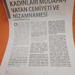 MİLLİ MÜCADELE - SİVAS ANADOLU KADINLARI MÜDAFAİ VATAN NİZAMNAME