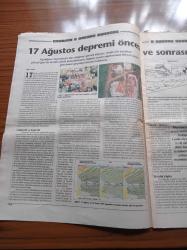 Cumhuriyet Bilim Teknik Gazetesi - 19 Ağustos 2000 - Sayı 700 - Deprem Özel Sayısı - Aykut Barka - Celal Şengör - Rolando Armijo - Naci Görür - Erol Kulaksızoğlu - Ahmet Ercan - Xavier Le Pichon Risk Yüksek Ancak Zamanımız Var - 17 Ağustos'tan  Öncesi Ve Sonrası - KAF'ın Geçmiş Tarihi Peşinde - 1950 Sonrası Betonarme Yapılar