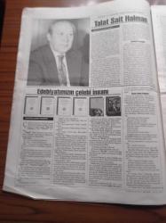 Cumhuriyet Kitap Gazetesi - 13 Aralık 2001 - Sayı 617 - Sanat Ve Kültürle Yoğrulmuş Bir Yaşam Talat Sait Halman Fotoğrafı - Fethi Naci Eleştiri Günlüğü'nde Bu Hafta Da Şu Bizim Profesörler'e De Devam Ediyor - Nihat Taydaş Enver Gökçe'nin Şiirlerindeki Temaya Bakıyor- Leyla Erbil