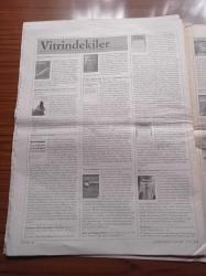 Cumhuriyet Kitap Gazetesi - 17 Ekim 1996 - Sayı 348 - Kitaplar Kitabı Ve Doğan Hızlan Fotoğrafı - Eşi Demet Taner Haldun Taner'i Anlatıyor Canlar Ölesin Değil - Şadan Gökovalı Berin Taşan Şiirini Değerlendiriyor - Tek Tanrılı Dinler Karşısında Kadın - Fatmagül Berktay