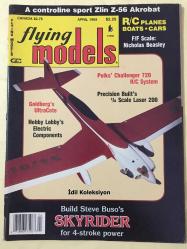 Flying Models Magazine : Air Craft Features - April 1988 - Vintage Magazine - İngilizce Uzaktan Kumandalı Model Uçak Dergisi - Build Steve Buso's Skyrider - Embryo Sport - P39 Aircobra - Space Walker - Aero Pacer - Hawker Hurricane MK II - Flybaby - F4U Corsair