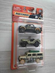 Antika - 1965 Land Rover & 2010 Ford F-150 SVT Raptor & Willys Jeep 1/64 Ölçek 7 cm Lisanslı Matchbox Diecast 3 Lü Araç Seti - kitantik - kitaLog