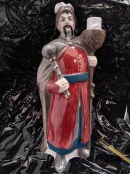 VOTKA ŞİŞESİ,   UKRAYNA ÜRETİMİ  KAZAK TÜRK  SAVAŞÇI GÖRSELLİ  PORSELEN İÇKİ ŞİŞESİ. İÇİ BOŞ. 27 CM. NADİR KOLEKSİYONLUK..