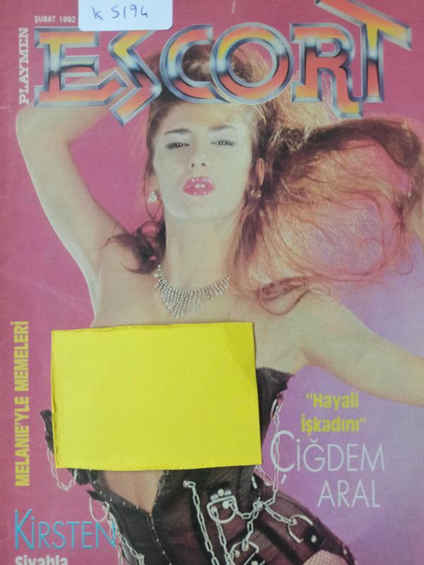 Playmen Escort Yetişkin Erkek Dergisi Şubat 1992 Çiğdem Aral  