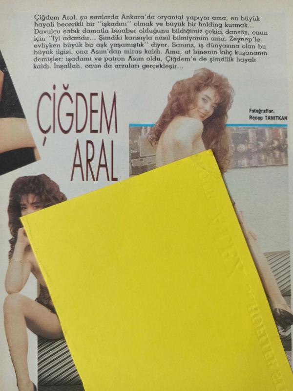 Playmen Escort Yetişkin Erkek Dergisi Şubat 1992 Çiğdem Aral  