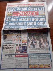 Sözcü Gazetesi - 10 Ekim 2014 - Kıbrıs'ta Fenerbahçe Alayı - Ronaldo 40 Yaşına Kadar Real Madrid'de - Adalet Bakanı'nın Kızının Babası Beş Yıl Sonra Belli Oluyor - Açılım Masalı Uğruna 2 Polisimiz Şehit Oldu - Kobani Bahanesiyle Ülke Savaş Alanına Döndü - Bilal Erdoğan Gitsin Suriye'ye - Yılmaz Özdil - İki Ayyaş Olaydı