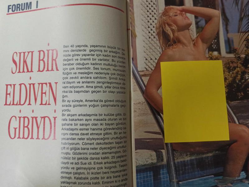 Penthouse Forum Yetişkin Erkek Dergisi 1990 Sıkı bir eldiven  