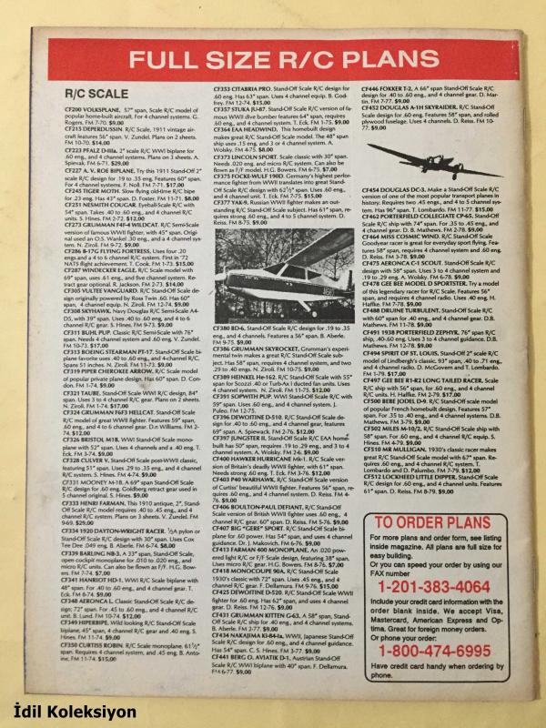 Flying Models Magazine Air Craft Features November 1995  