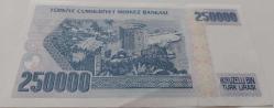 7.EMİSYON 3.TERTİP 250.000 TÜRK LİRASI ORİJİNAL KAĞIT PARA I37883888 GÜZEL NUMARA DESTE ÇİLİ