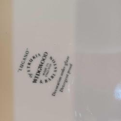 Wedgewood İngiliz porselen servis tabağı siyah+krem