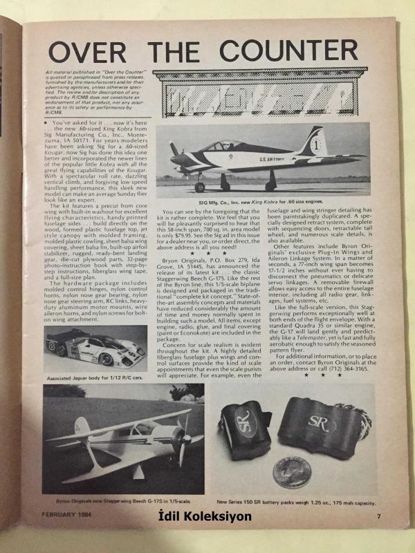 Model Builder February 1984 Vintage Magazine İngilizce